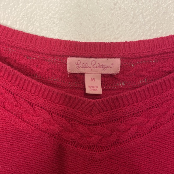 Lilly Pulitzer Sweater Top with Corset Detail at Shoulders - Picture 4 of 4